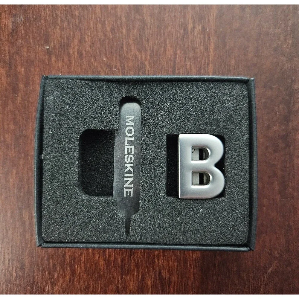 Moleskine Pin for Notebook or Planner Letter B, Letter Pin